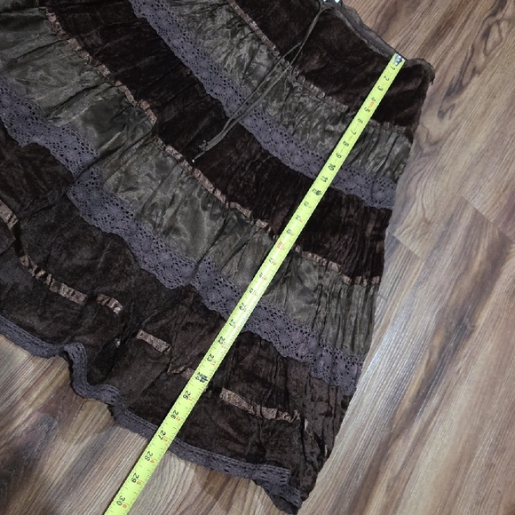 Vintage Younique Chocolate Tiered Skirt - Picture 6 of 9